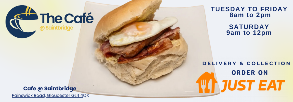 just eat gloucester cafe breakfast baps delivery collection saintbridge sport centre matson, abbeydale, gloucester